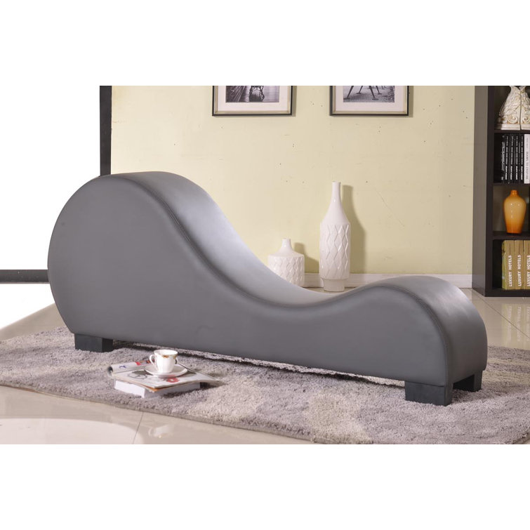 Orren Ellis Townson Vegan Leather Chaise Lounge Reviews Wayfair